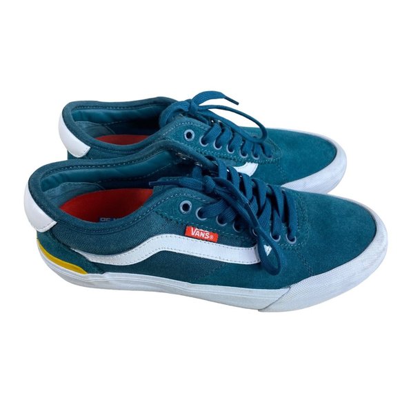 VANS Chima Pro 2 Prime Atlantic Blue Suede Shoes Men Sz 7 Womens 8.5 VN0A3MTI0QU